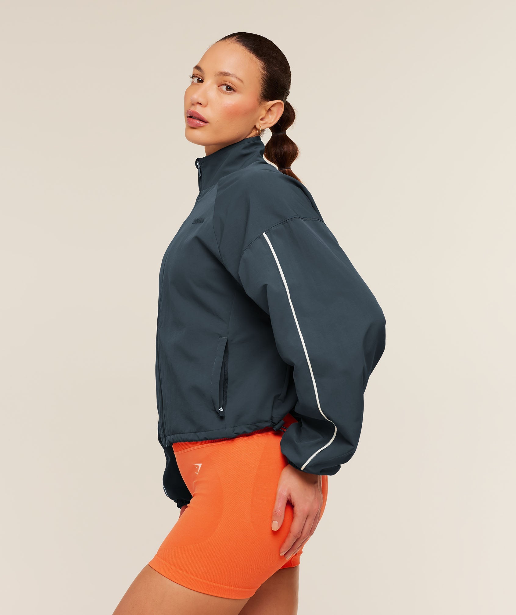 Women's Gymshark To From Zip Through Stealth Blue