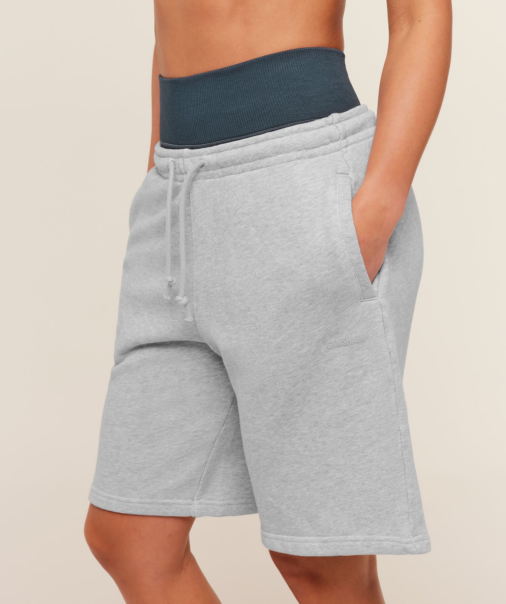 Women's Gymshark To From Shorts Bros Soft Grey Marl