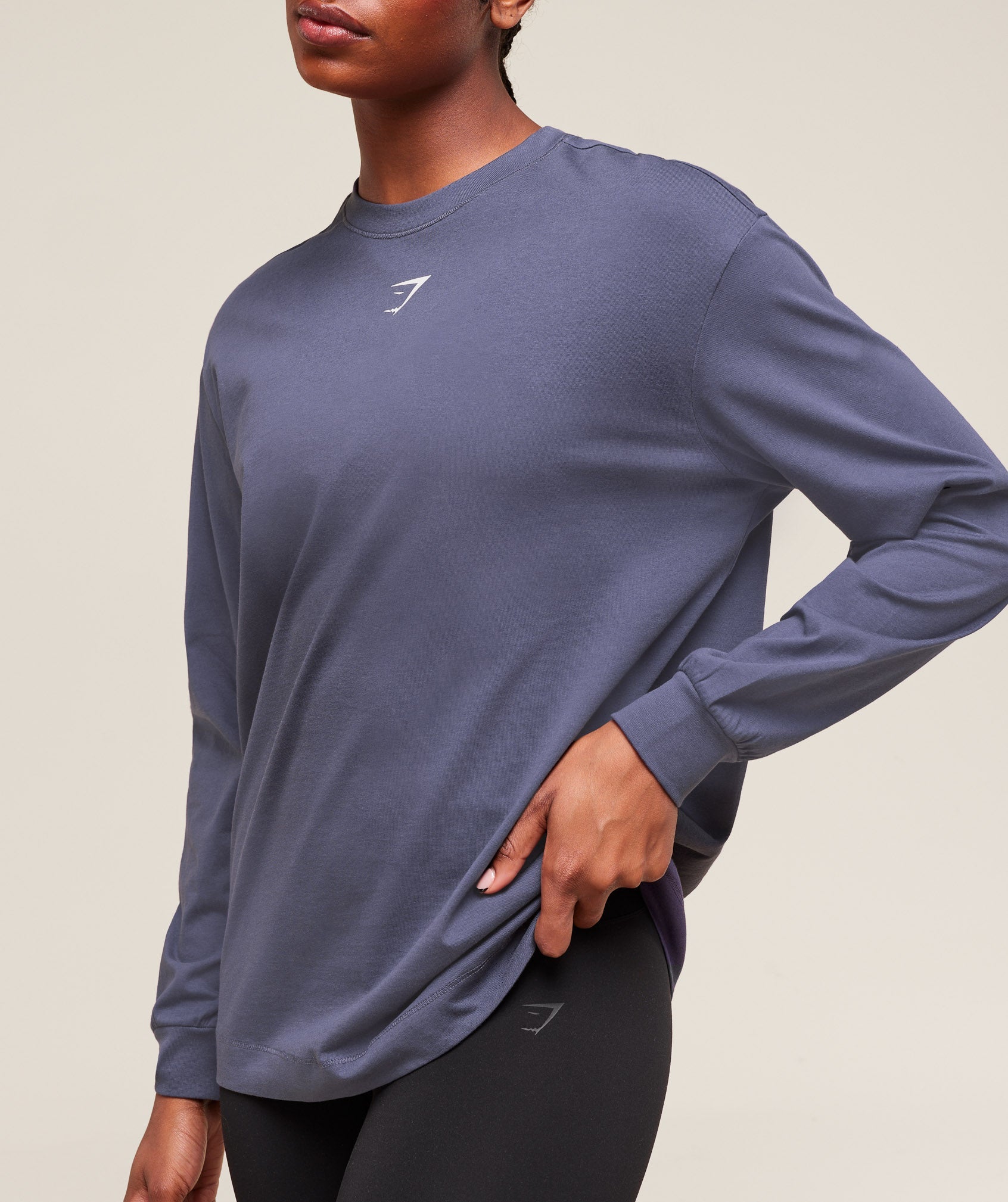 Women's Gymshark Trace Graphic Long Sleeve Top Weighted Purple