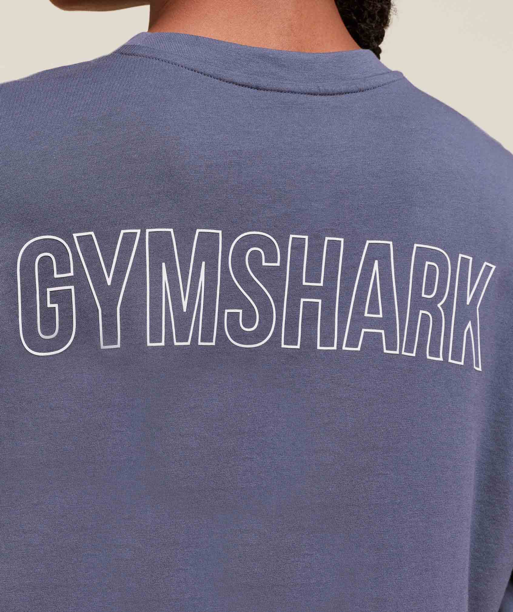 Women's Gymshark Trace Graphic Long Sleeve Top Weighted Purple