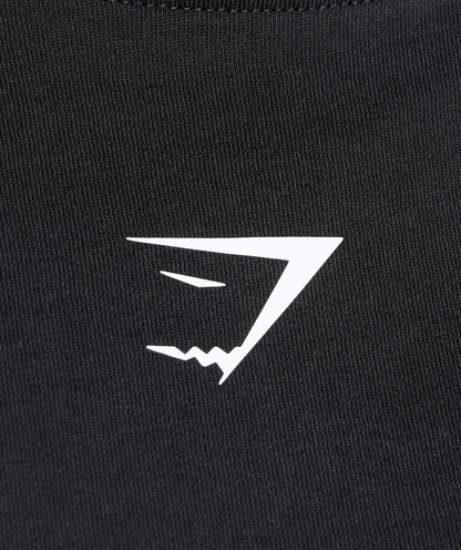 Women's Gymshark Trace Graphic Oversized T-Shirt Black