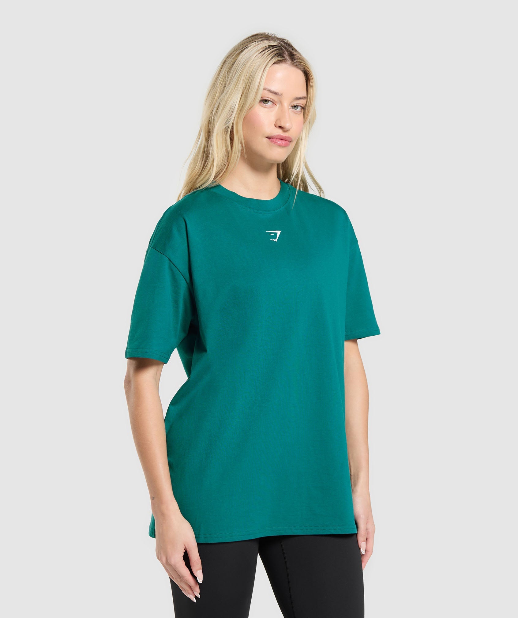 Women's Gymshark Trace Graphic Oversized T-Shirt Functional Teal