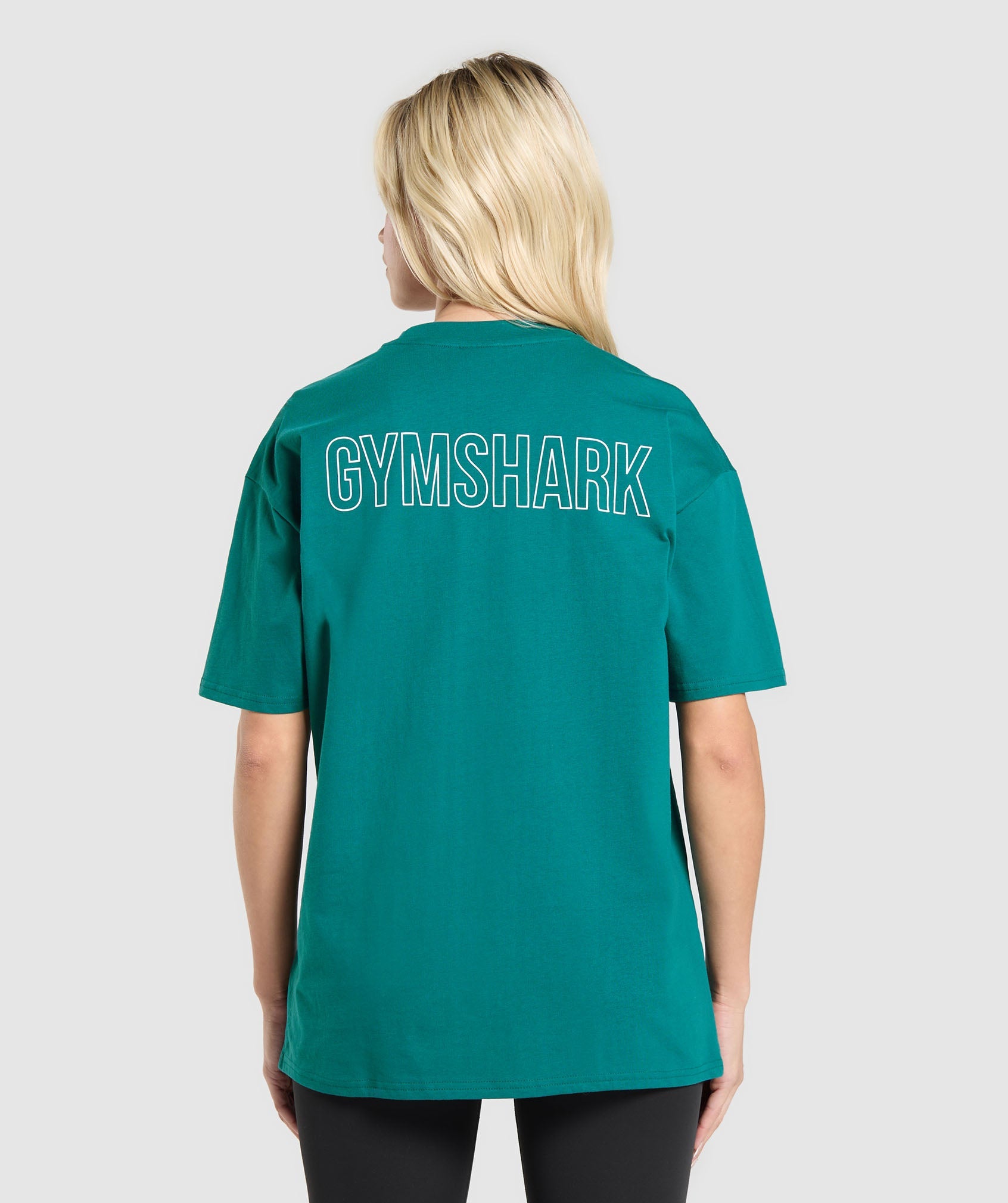 Women's Gymshark Trace Graphic Oversized T-Shirt Functional Teal