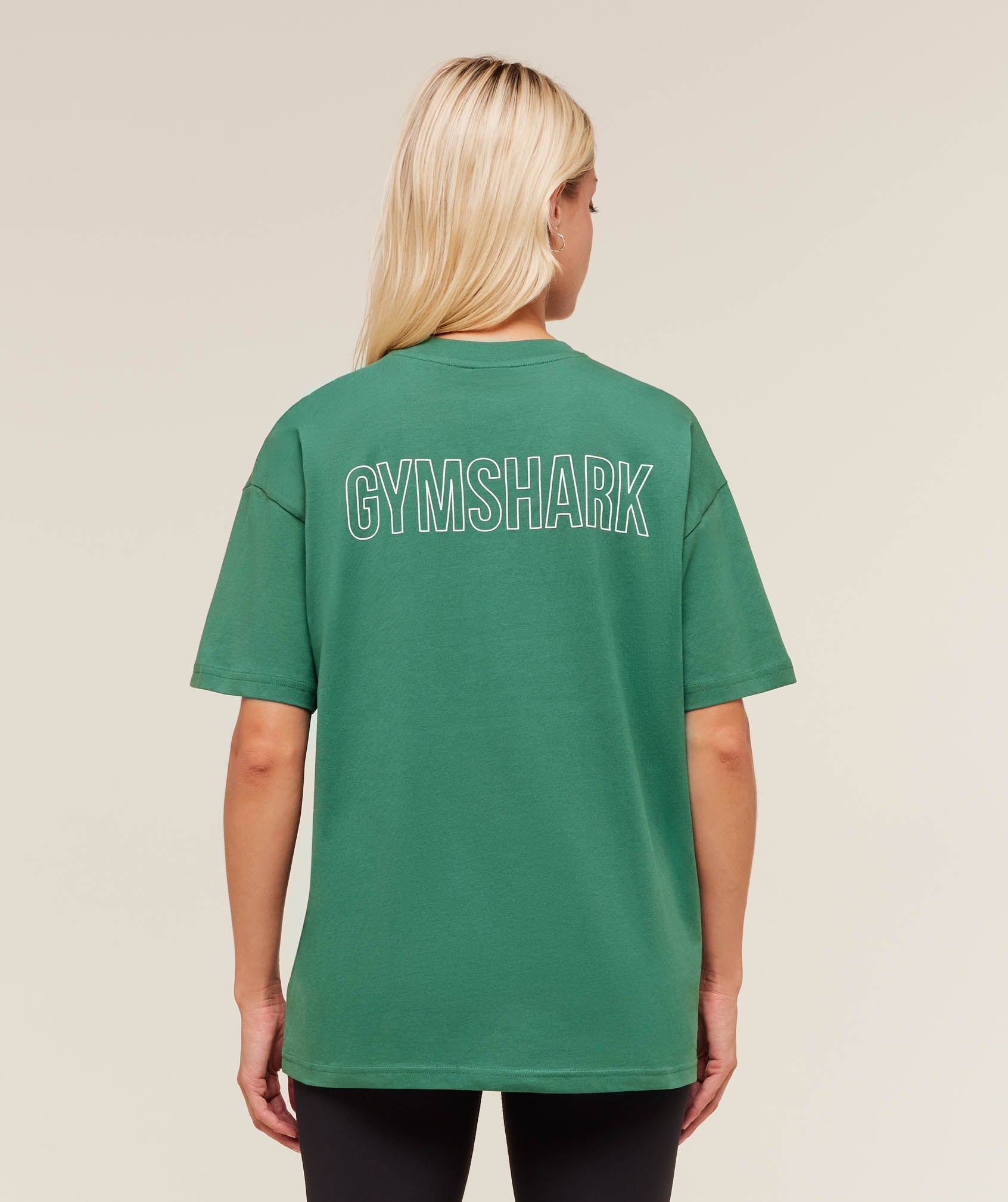 Women's Gymshark Trace Graphic Oversized T-Shirt Lift Green