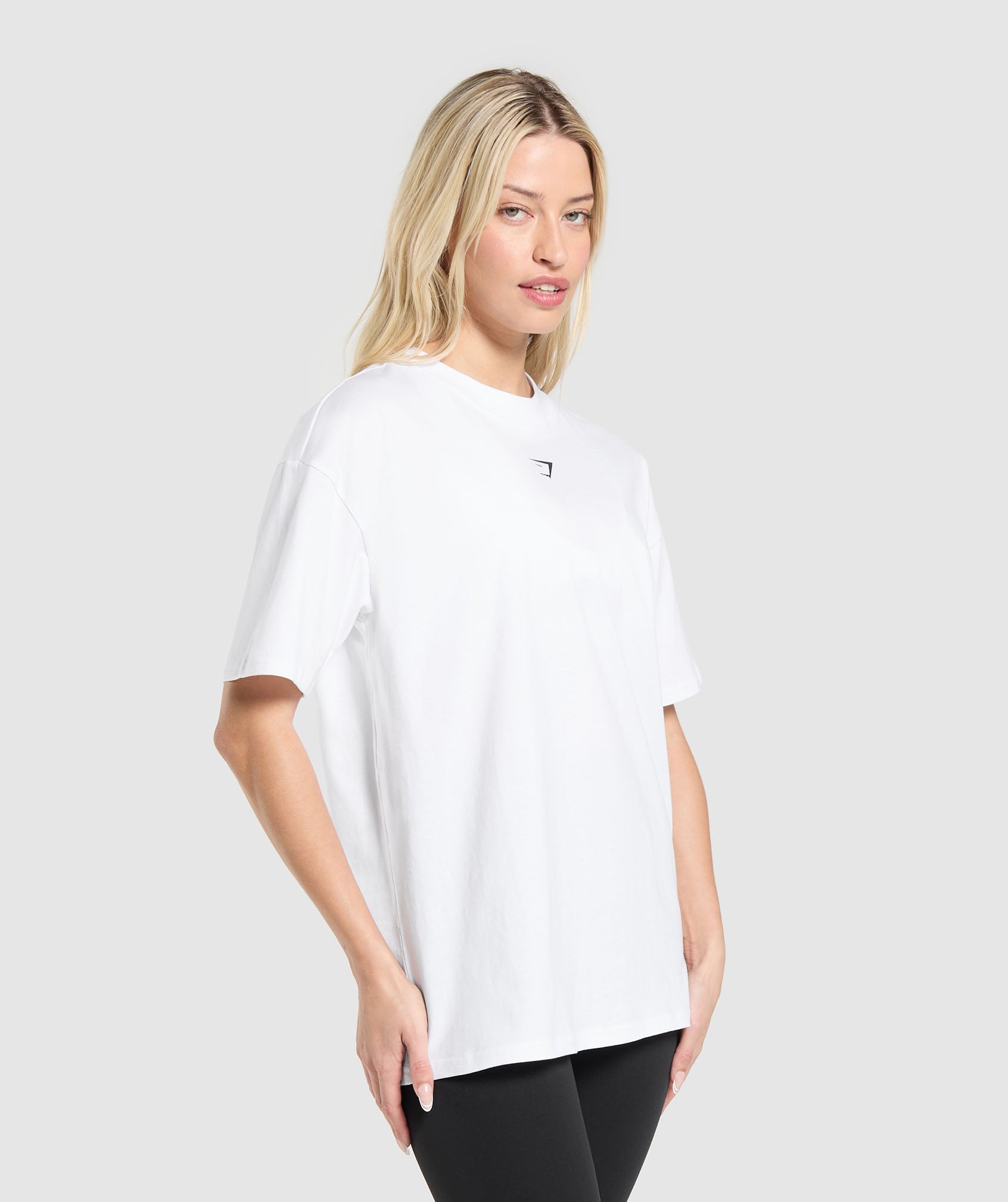Women's Gymshark Trace Graphic Oversized T-Shirt White