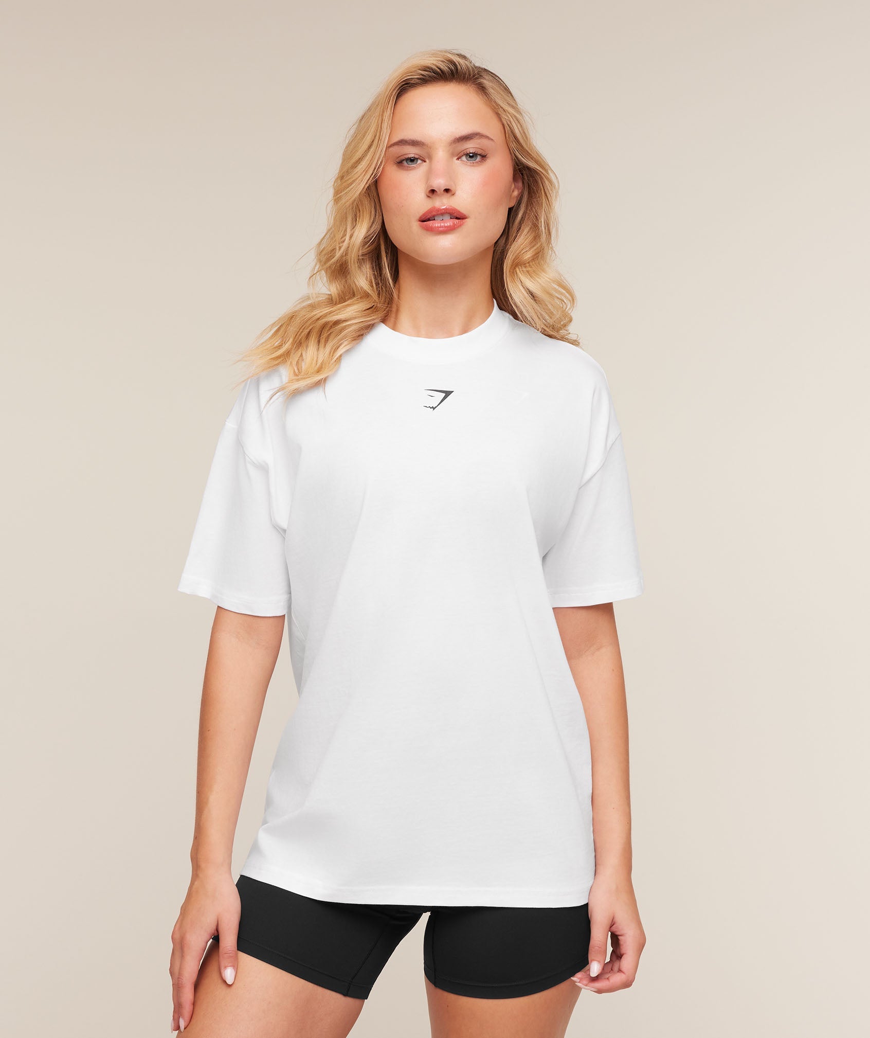Women's Gymshark Trace Graphic Oversized T-Shirt White
