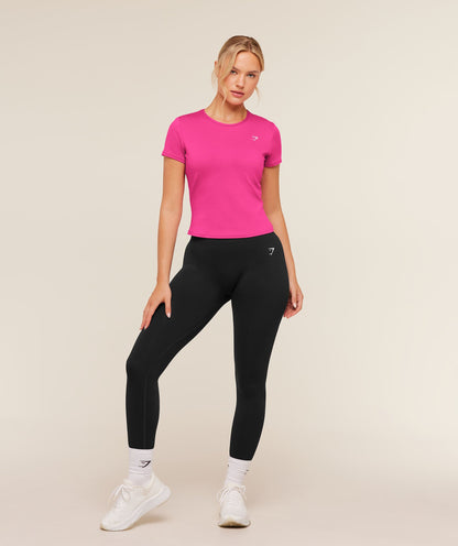 Women's Gymshark Training Baby Tee Super-Set Pink