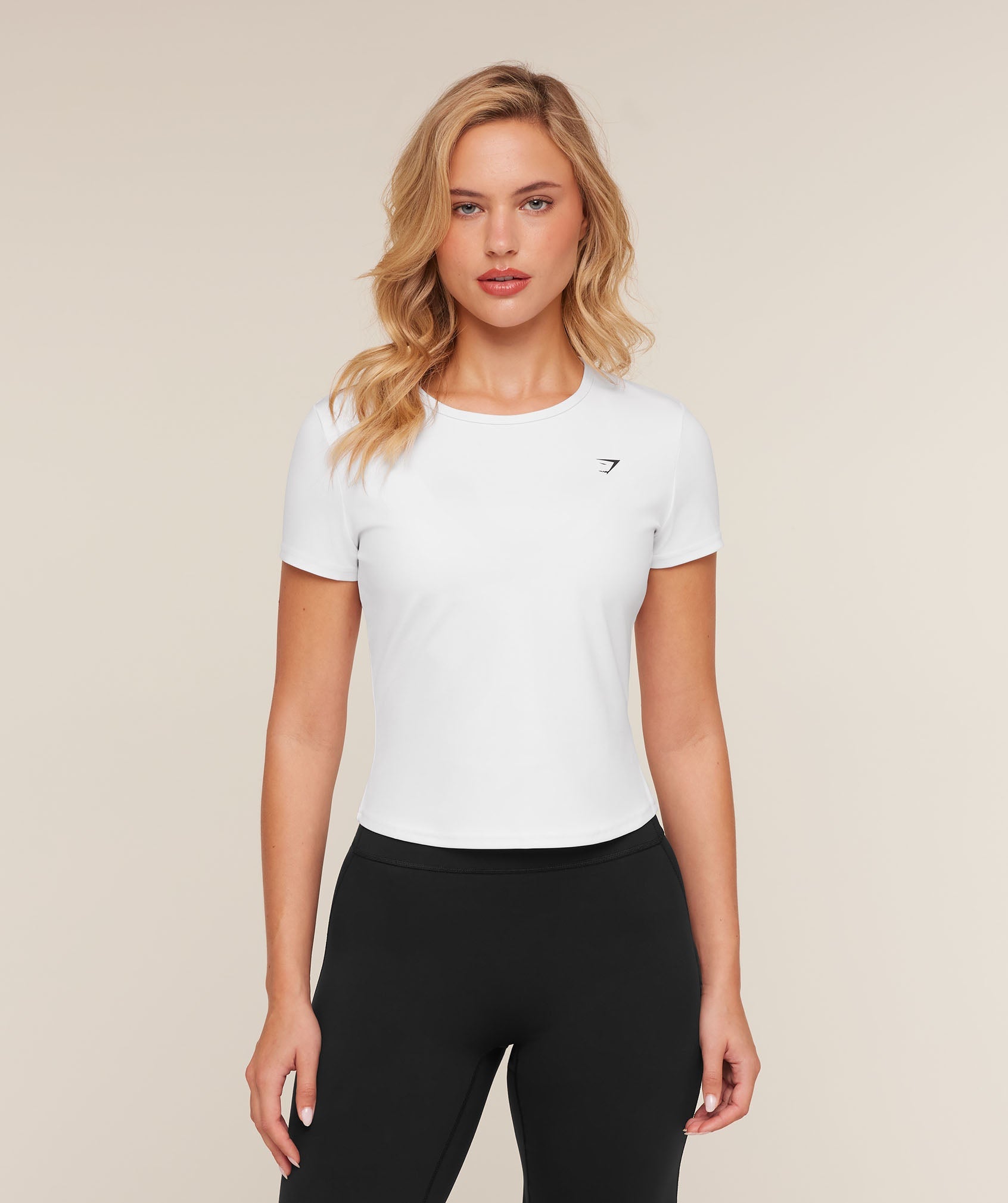 Women's Gymshark Training Baby Tee White