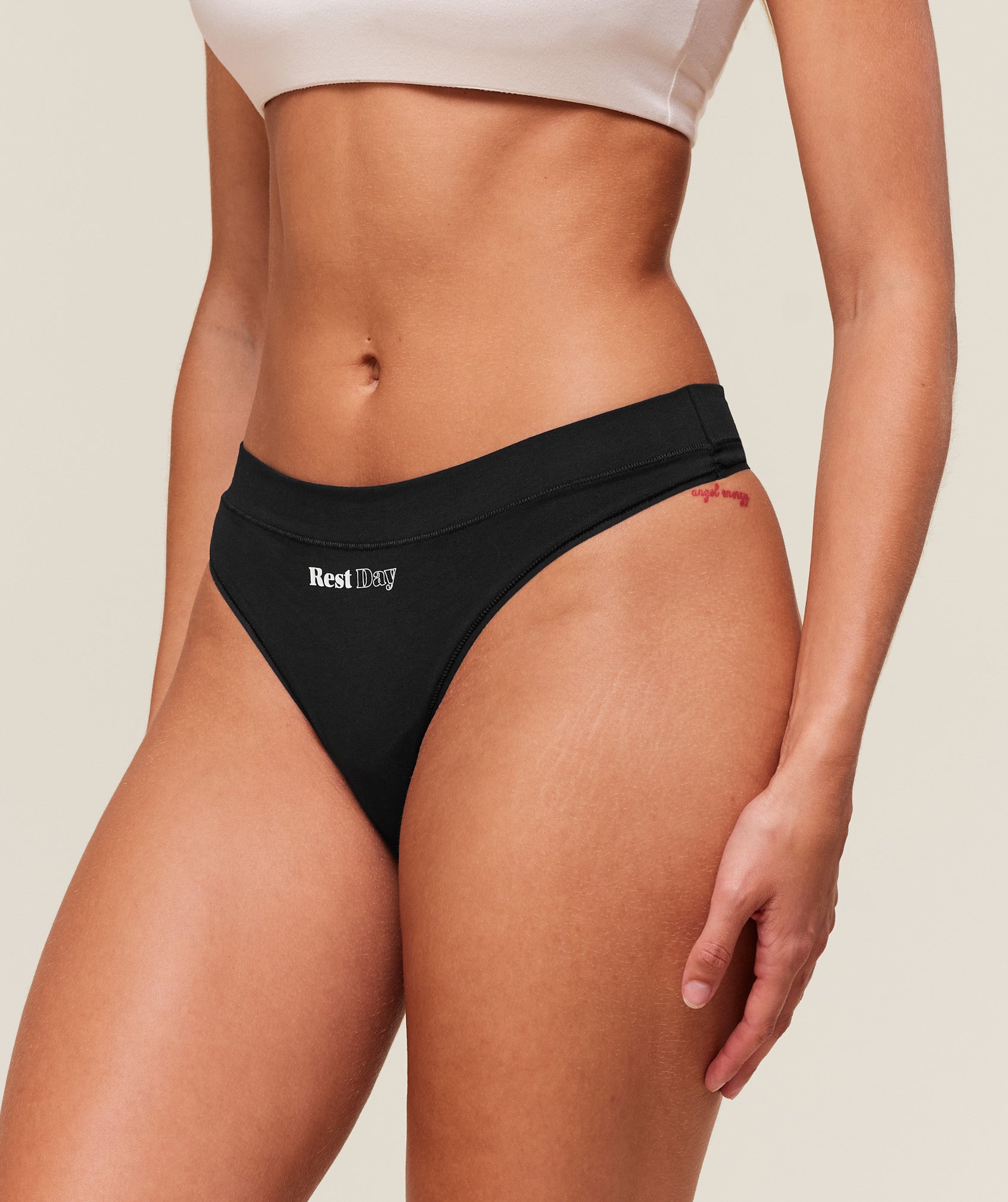 Women's Gymshark Training Day Graphic 7Pk Cotton Thong White