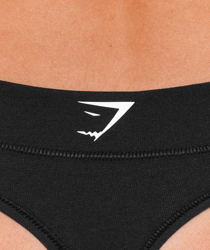 Women's Gymshark Training Day Graphic 7Pk Cotton Thong White