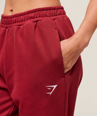 Women's Gymshark Training Fleece Joggers Athletic Burgundy