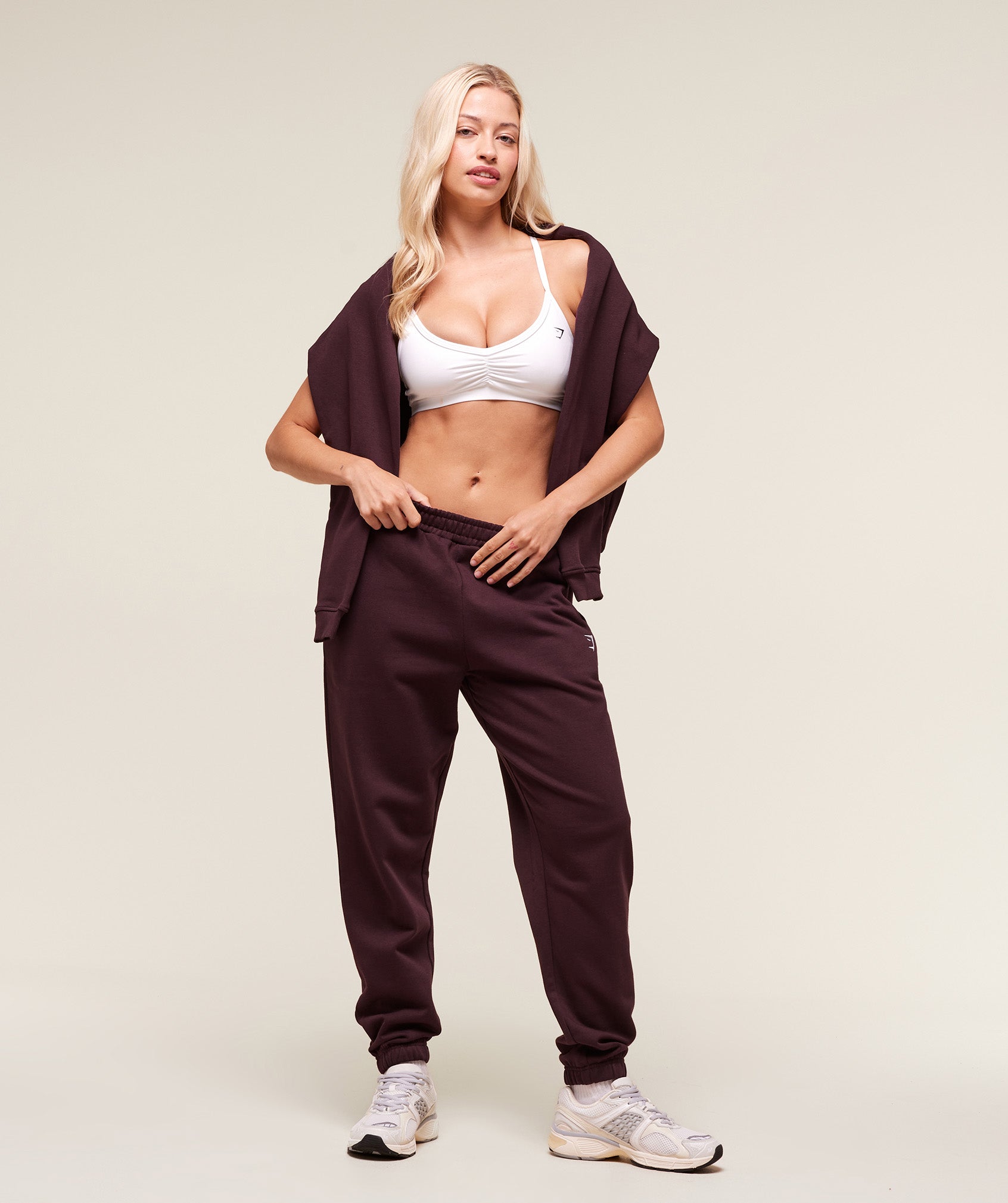 Women's Gymshark Training Regular Fleece Joggers Cherry Purple