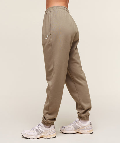 Women's Gymshark Training Fleece Joggers Lifestyle Brown