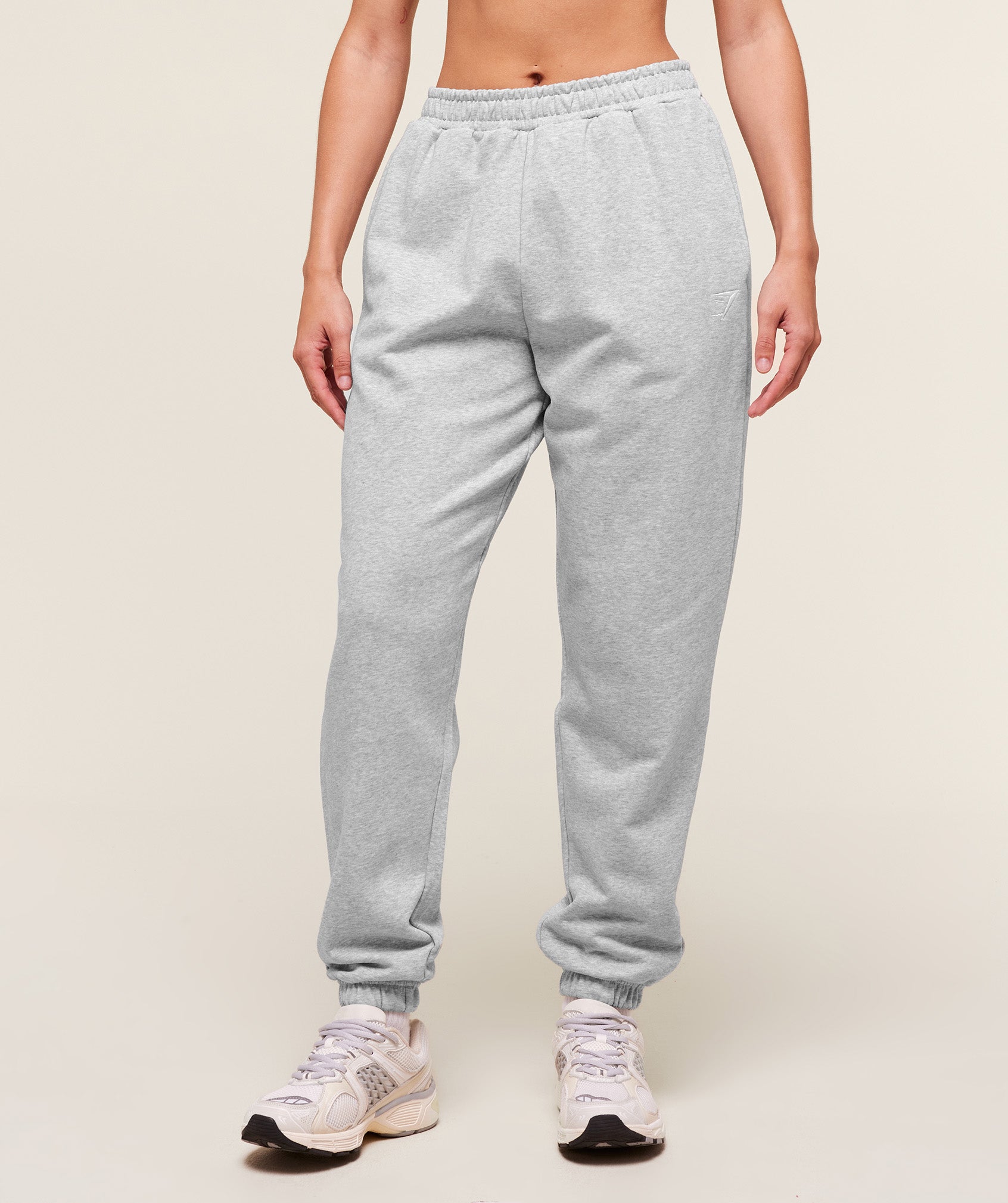 Women's Gymshark Training Fleece Joggers Light Grey Core Marl