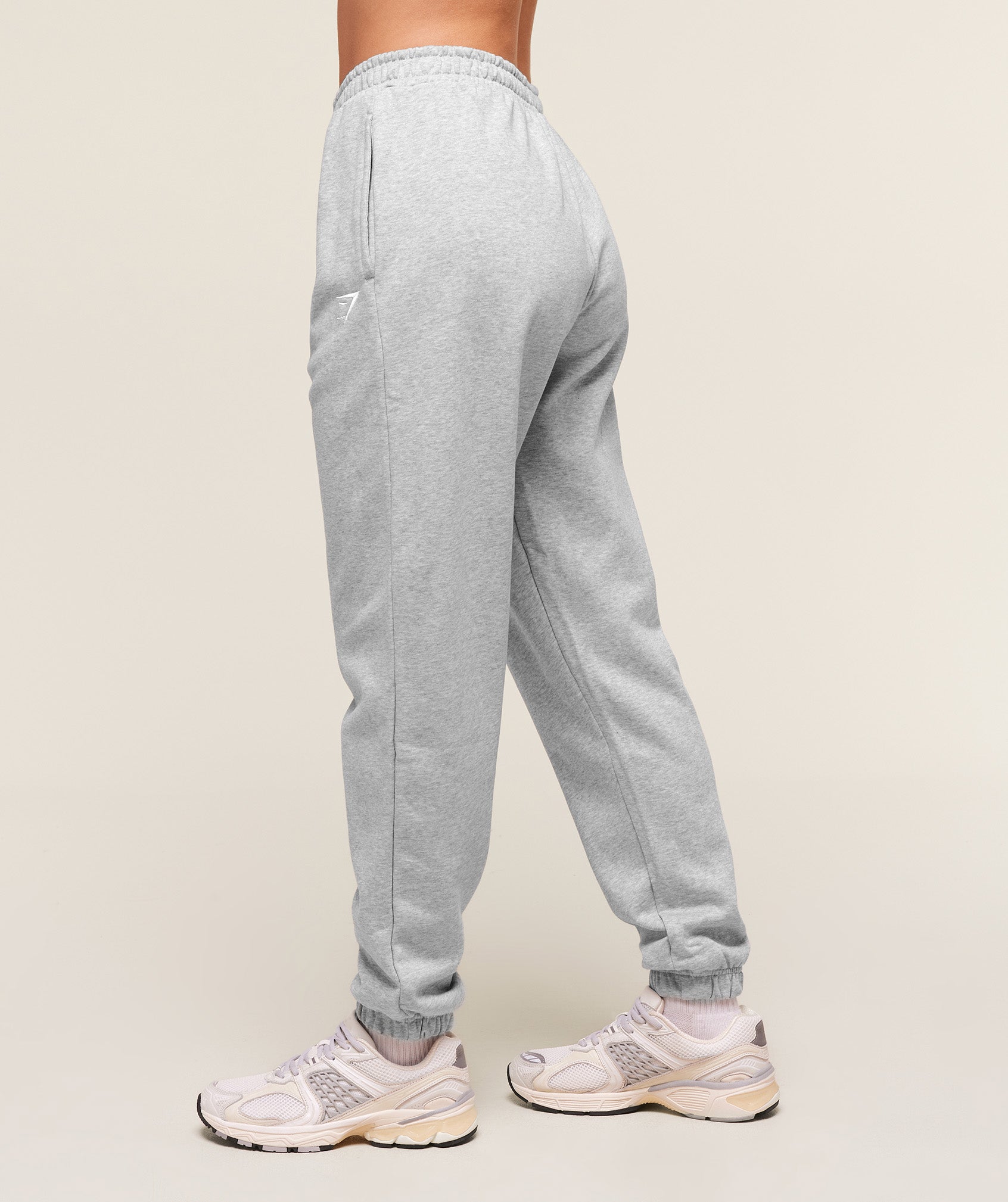 Women's Gymshark Training Fleece Joggers Light Grey Core Marl