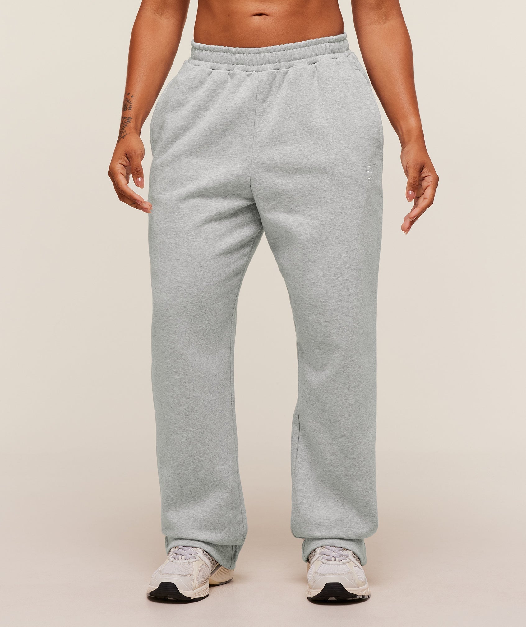 Women's Gymshark Training Fleece Short Jogger Light Grey Core Marl