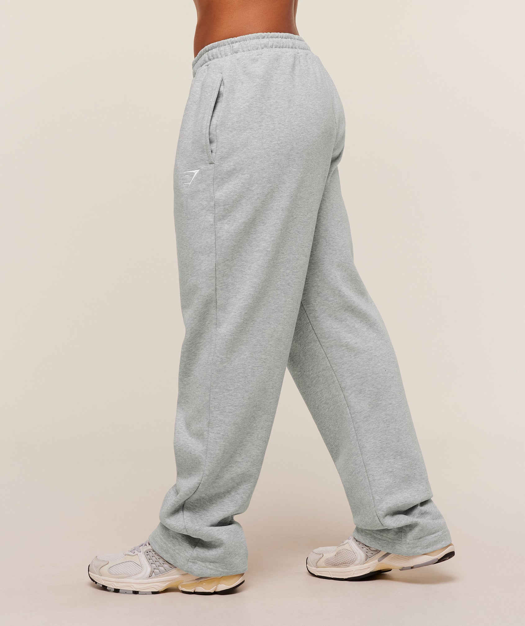 Women's Gymshark Training Fleece Short Jogger Light Grey Core Marl