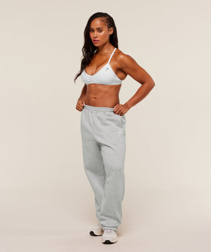 Women's Gymshark Training Fleece Short Jogger Light Grey Core Marl