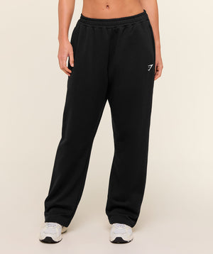Women's Gymshark Training Fleece Straight Leg Joggers Black