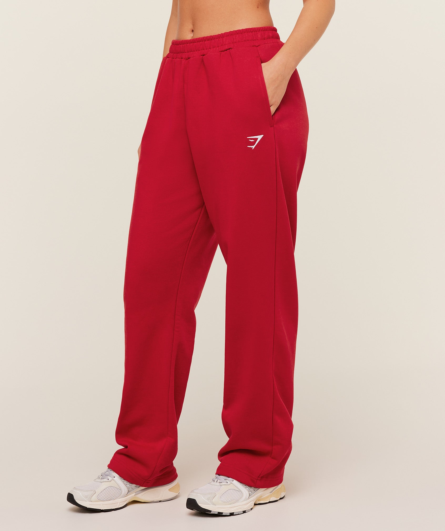 Women's Gymshark Training Fleece Straight Leg Jogger Carmine Red
