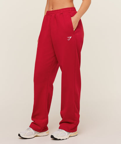 Women's Gymshark Training Fleece Straight Leg Jogger Carmine Red