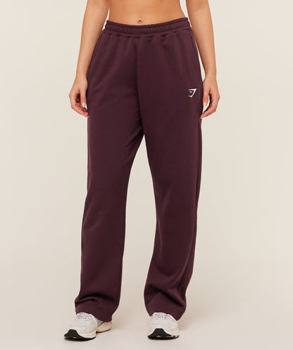 Women's Gymshark Training Fleece Straight Leg Jogger Gs Cherry Purple