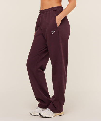 Women's Gymshark Training Fleece Straight Leg Jogger Gs Cherry Purple