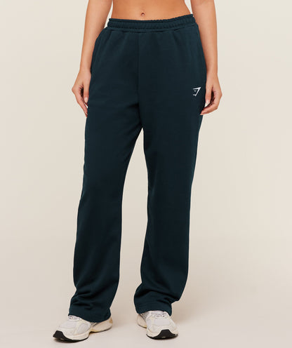 Women's Gymshark Training Fleece Straight Leg Jogger Deep Petrol Blue