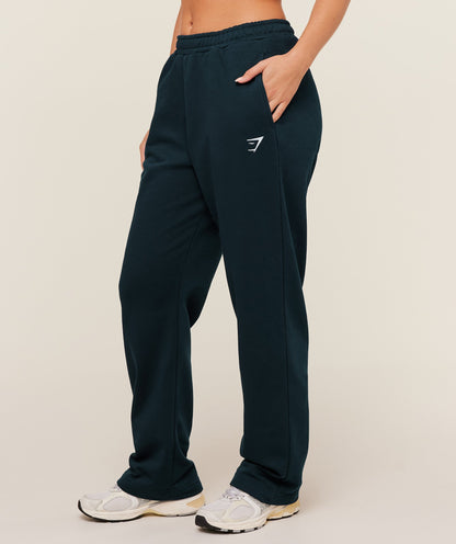 Women's Gymshark Training Fleece Straight Leg Jogger Deep Petrol Blue