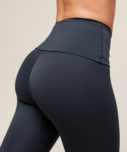 Women's Gymshark Training Foldover Leggings Heavy Blue