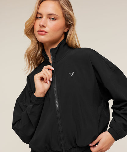 Women's Gymshark Training Everyday Woven Jacket Gs Black