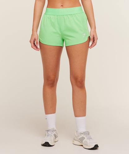 Women's Gymshark Training Loose Fit Shorts Active Green