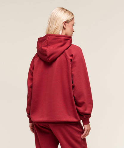 Women's Gymshark Training Oversized Fleece Hoodie Athletic Burgundy