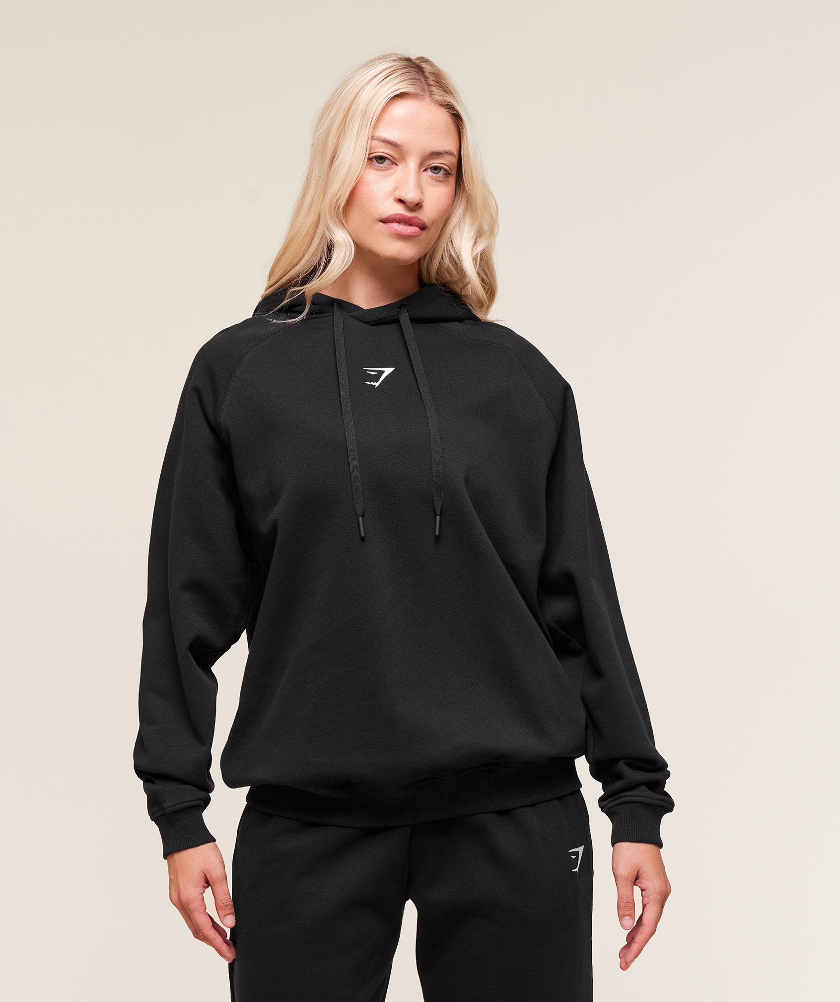 Women's Gymshark Training Oversized Fleece Hoodie Black
