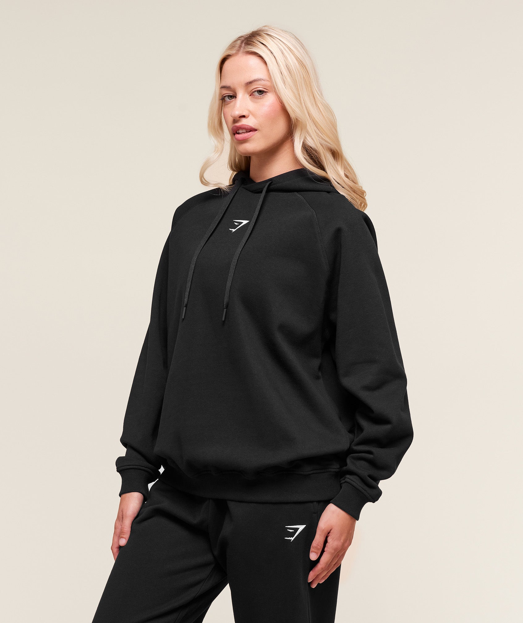 Women's Gymshark Training Oversized Fleece Hoodie Black