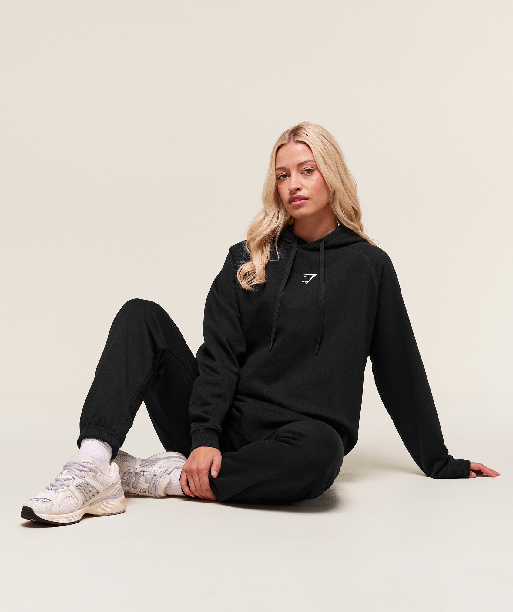 Women's Gymshark Training Oversized Fleece Hoodie Black