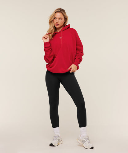 Women's Gymshark Training Oversized Fleece Hoodie Carmine Red
