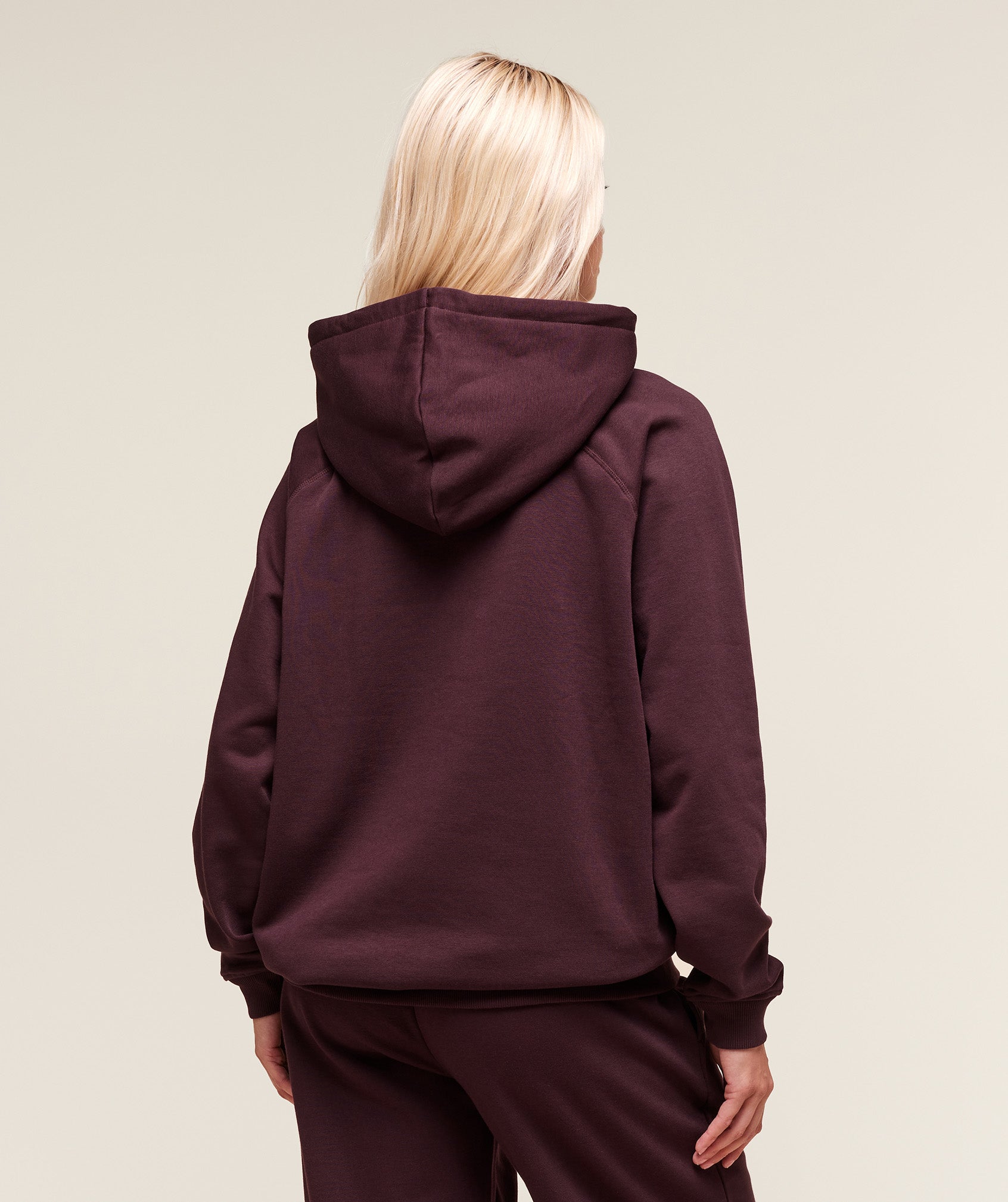 Women's Gymshark Training Oversized Fleece Hoodie Cherry Purple