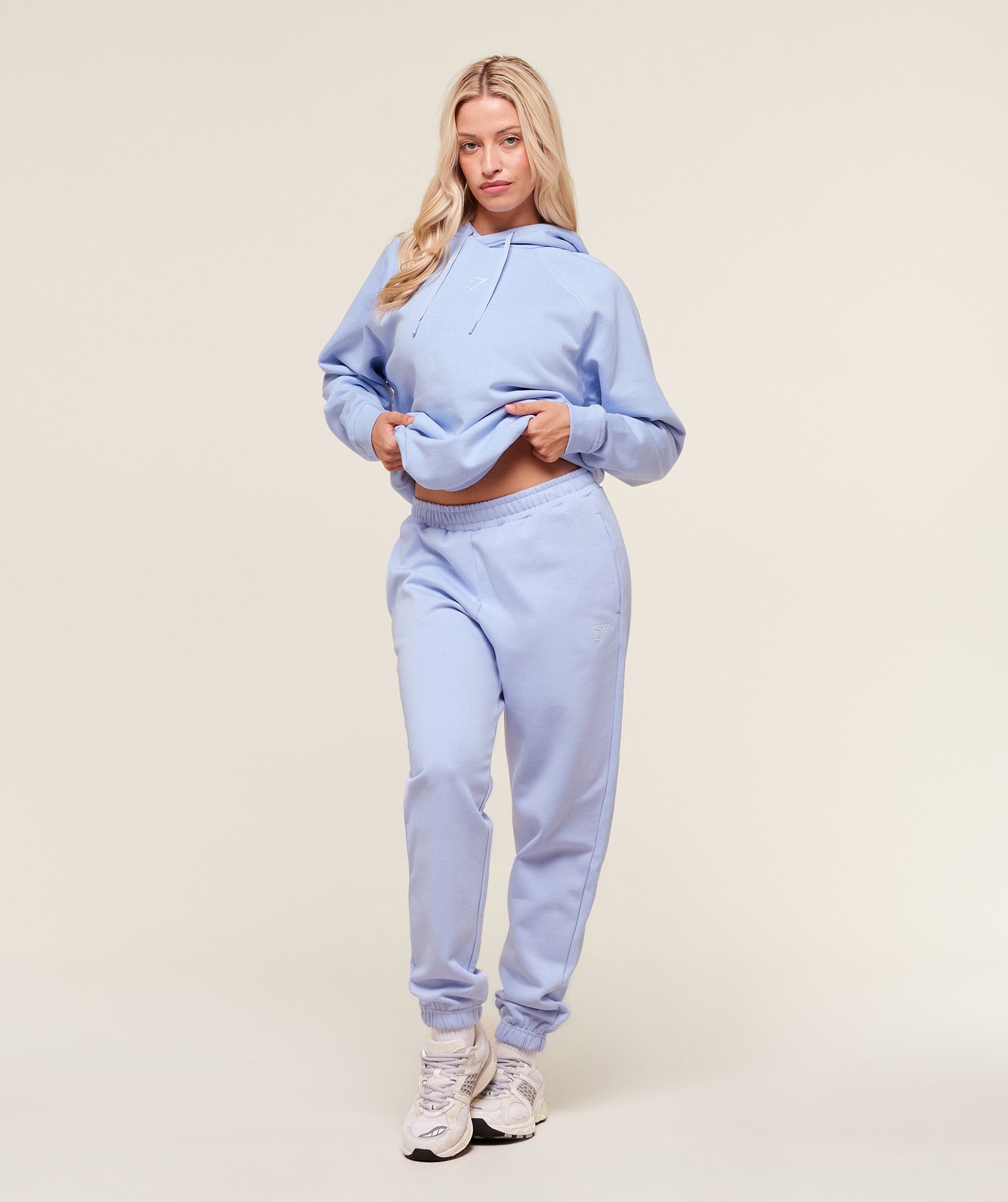 Women's Gymshark Training Oversized Fleece Hoodie Peri Blue