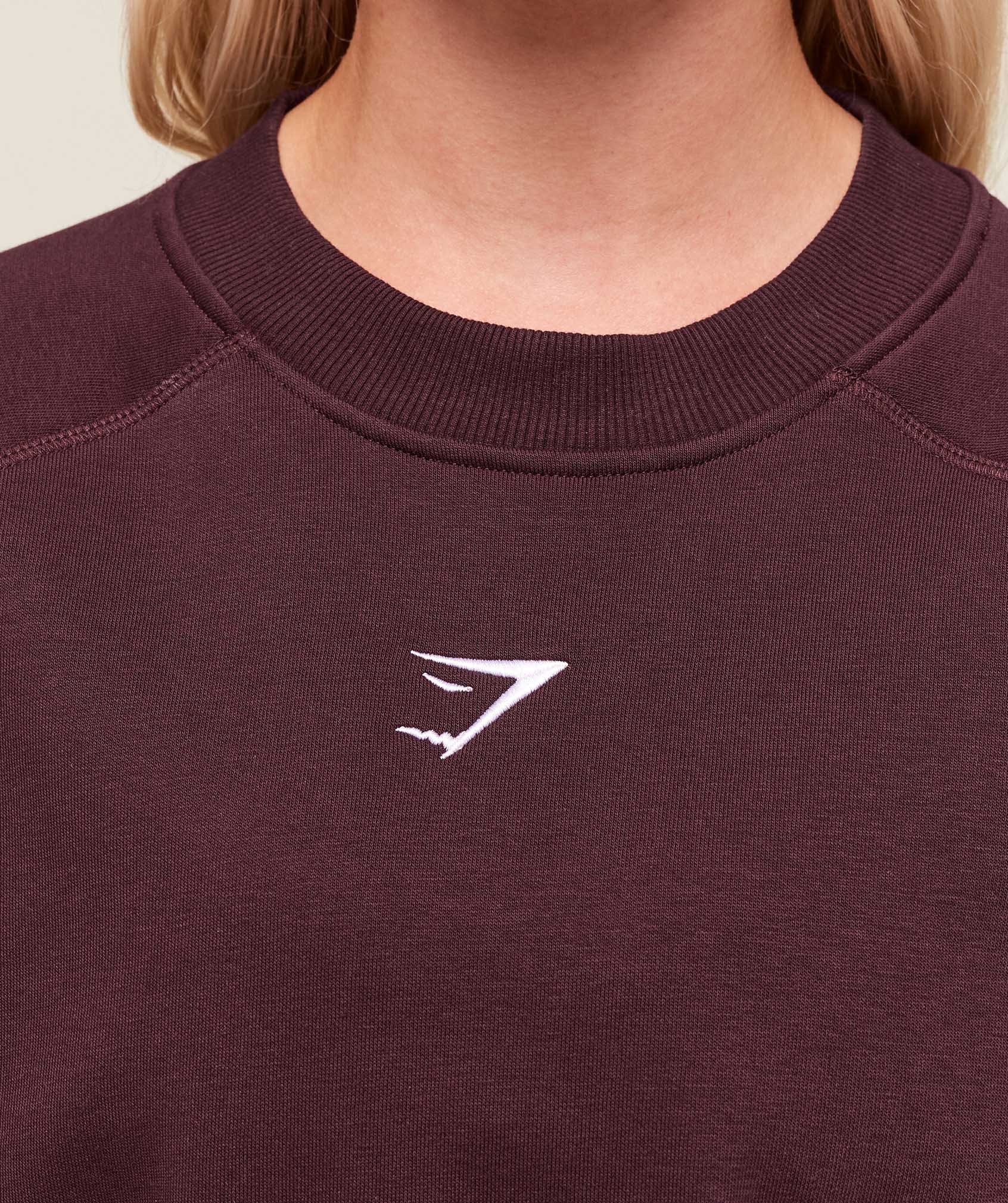 Women's Gymshark Training Oversized Fleece Sweatshirt Cherry Purple