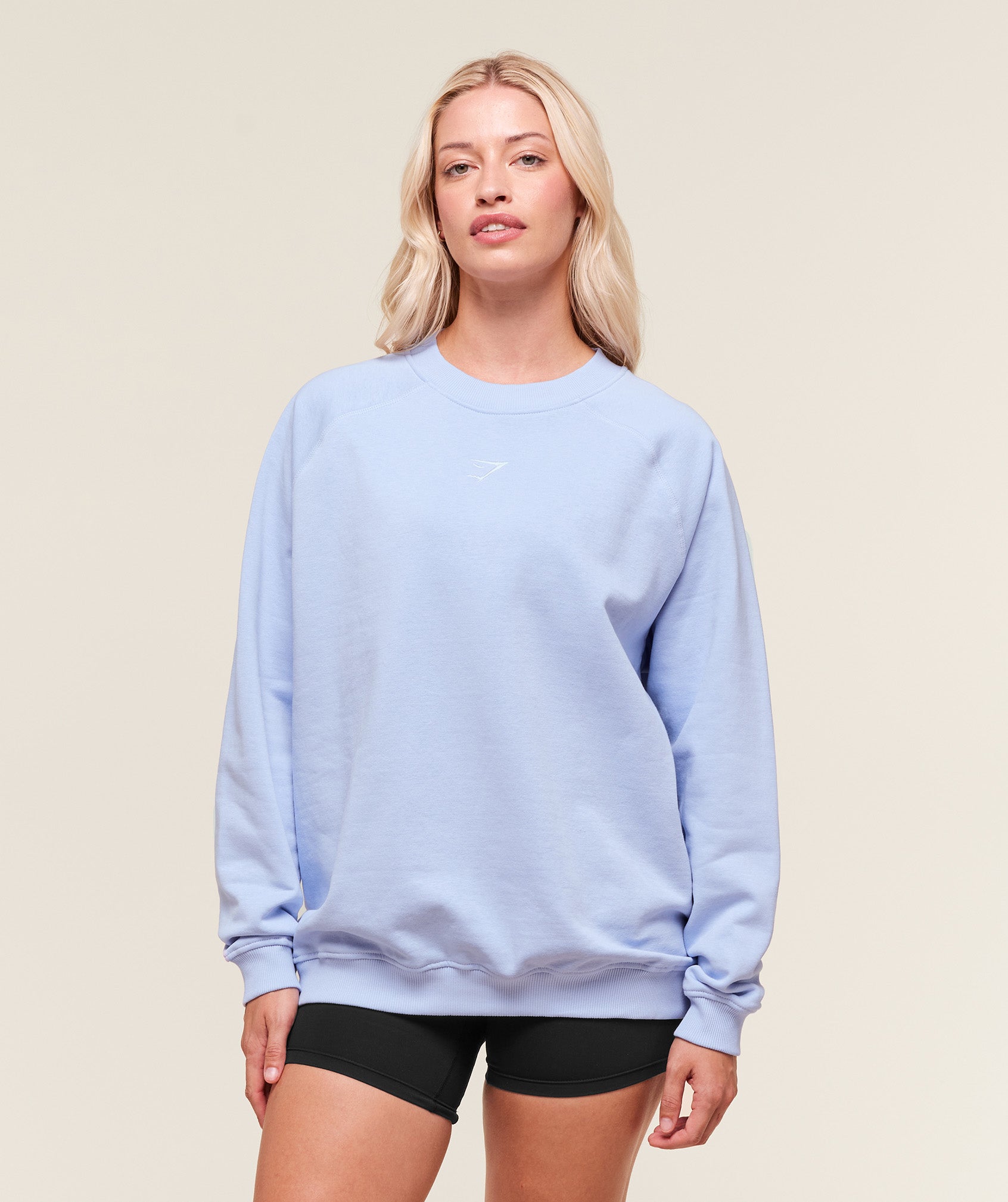 Women's Gymshark Training Oversized Fleece Sweatshirt Peri Blue