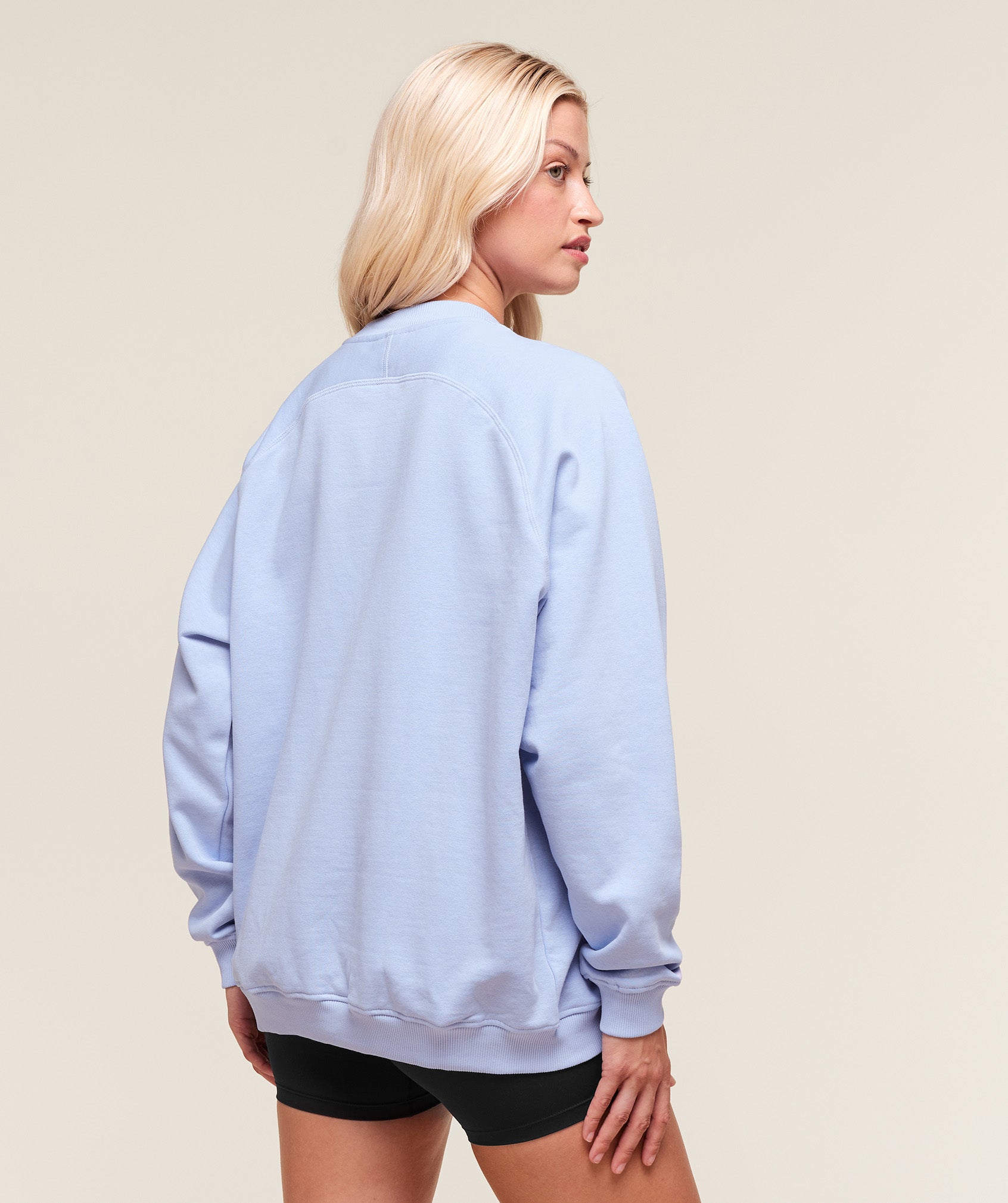 Women's Gymshark Training Oversized Fleece Sweatshirt Peri Blue