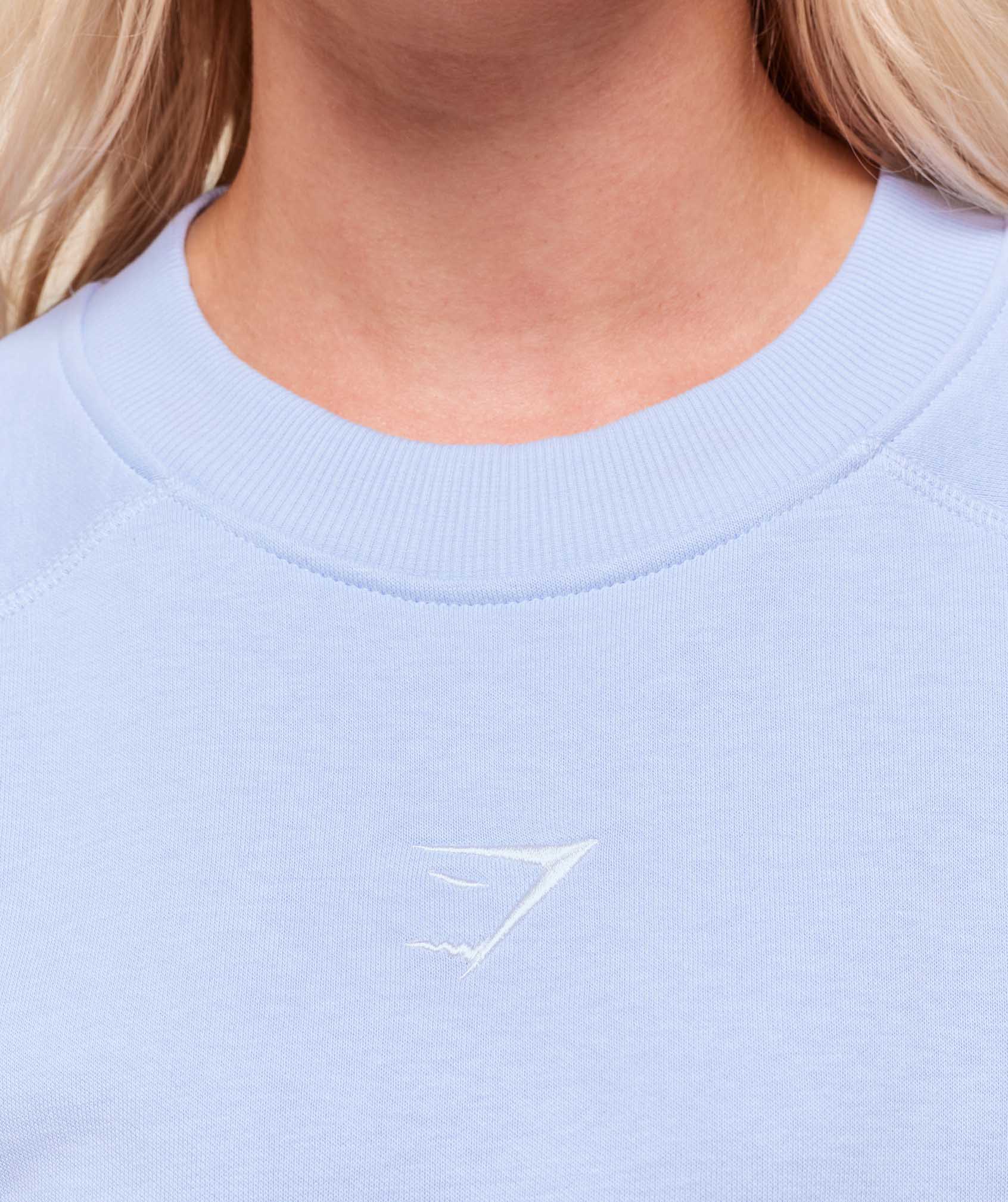 Women's Gymshark Training Oversized Fleece Sweatshirt Peri Blue