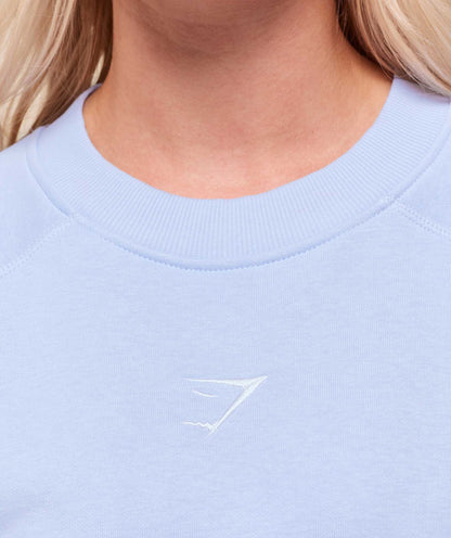Women's Gymshark Training Oversized Fleece Sweatshirt Peri Blue