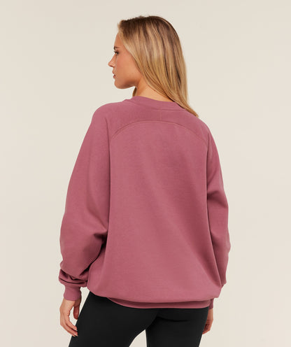 Women's Gymshark Training Oversized Fleece Sweatshirt Reset Pink