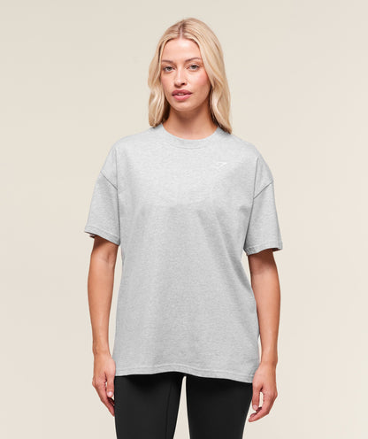 Women's Gymshark Training Oversized T-Shirt Light Grey Marl