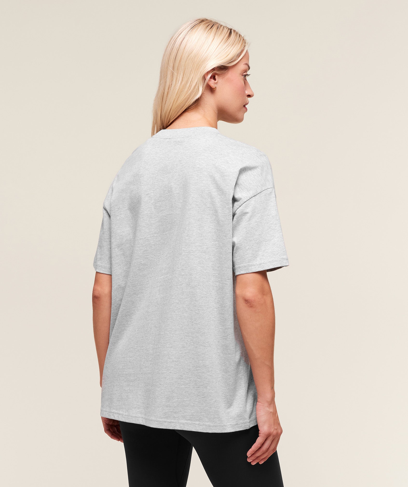 Women's Gymshark Training Oversized T-Shirt Light Grey Marl