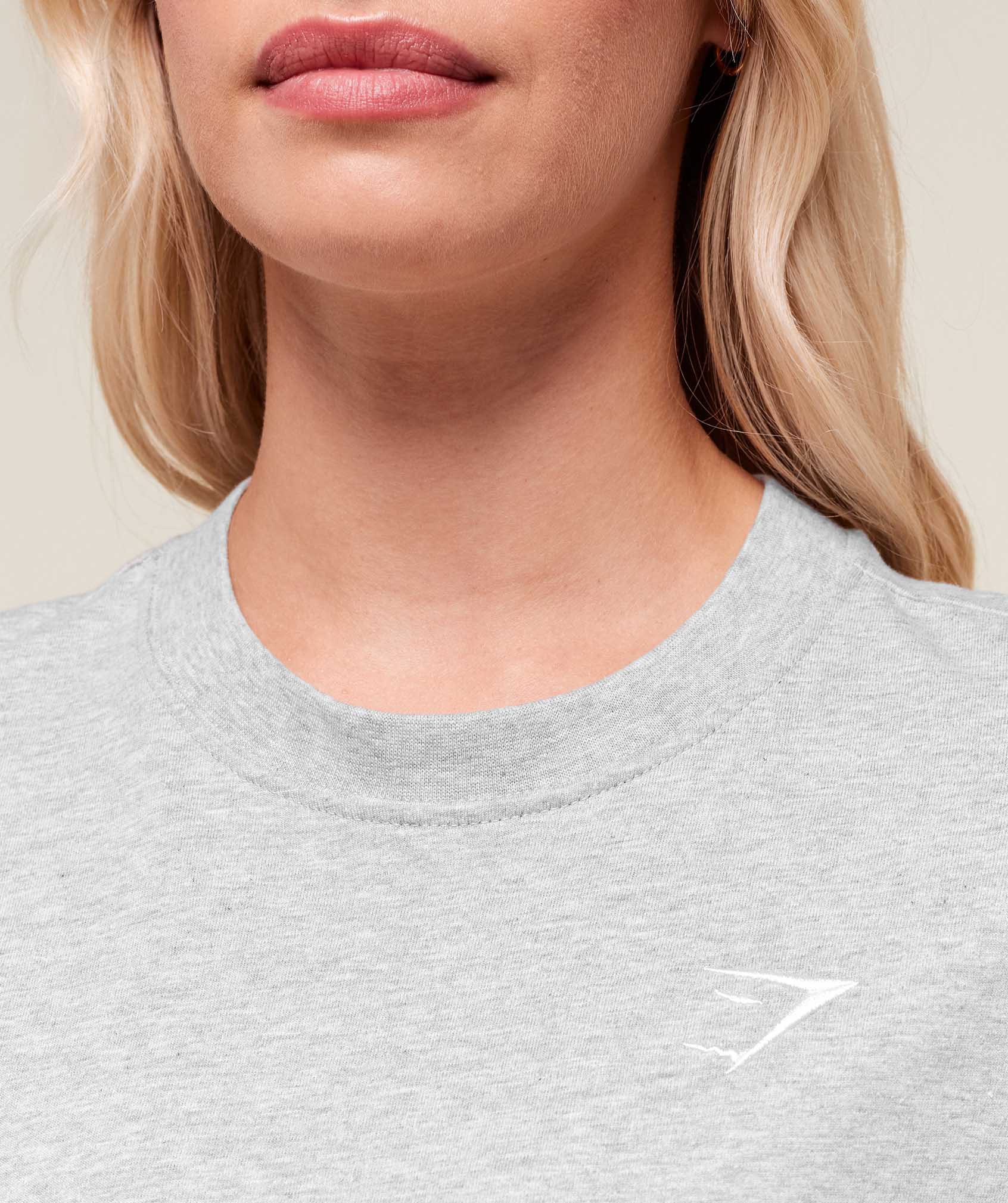 Women's Gymshark Training Oversized T-Shirt Light Grey Marl