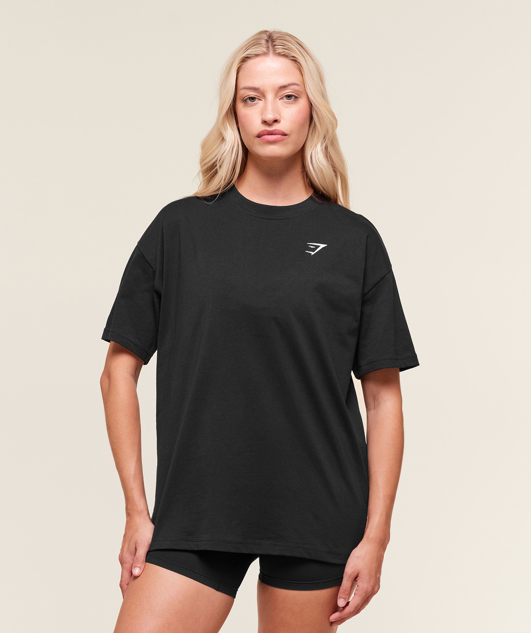 Women's Gymshark Training Oversized T-Shirt Black