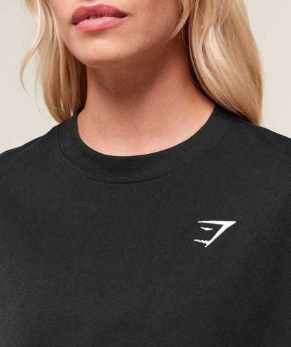 Women's Gymshark Training Oversized T-Shirt Black